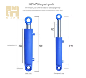 Sıfır sızıntı otomatik çift etkili özelleştirilmiş yağ basıncı silindir balyalama basıncı sızdırmaz hidrolik silindir - Product Image 4