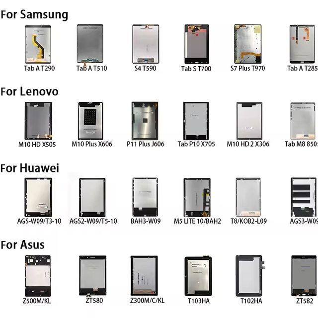 LCD Screen Touch Screen Display Digitizer Assembly Replacement for Samsung Galaxy Tab E a A7 A8 A9 T550 T500 X200 T220 X110 X115