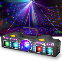 Éclairage de scène LED RGBW pour clubs, bars, concerts et DJ, lumière laser, stroboscope, faisceau, éclairage de fête coloré pour KTV, bar, salle privée