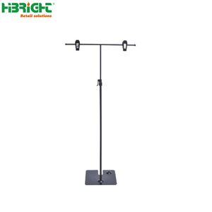 Estante de exhibición de letrero de metal Soporte de letrero de pedestal ajustable con clips para supermercado - Product Image 3