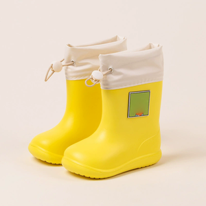 Bottes de pluie imperméables pour enfants, mignonnes, avec manchette en nylon réglable, antidérapantes, en PVC et EVA, pour le jardinage - Product Image 4