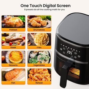 Horno Tostador y Freidora de Aire Eléctrico Visual 8L con Pantalla LCD, Calefacción Envolvente Tridimensional y Apagado Automático, el Mejor Según Consumer Reports - Product Image 3