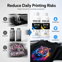 Tinta DTF Putih Opasitas Tinggi 1000ml CMYK Berbasis Air Tinta Pigmen untuk Printhead Epson I3200 XP600 Aliran Lancar Produsen