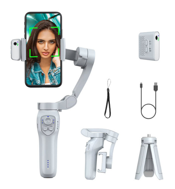 Foldable Phone Gimbal Stabilizer L7Cpro AI Face Tracking for Phone Foldable Stabilizer Gimbal Tripod Selfie Stick Light