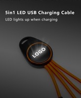 Nouveauté 2026 : Chargeur porte-clés USB-C multifonction 6-en-1 avec câble tressé en nylon, personnalisable avec logo, idéal pour les coffrets cadeaux d'affaires pour tous les téléphones