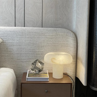Lampe de table moderne en marbre d'albâtre, lampe de chevet minimaliste en forme de champignon, éclairage décoratif de luxe pour chambre à coucher et salon