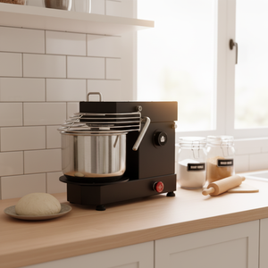 HM-5TD 5L 10L <strong>Small</strong> Desktop Spiral Dough <strong>Mixer</strong> 2kg Tilting Head Bread Dough Machine with Easy Removable Bowl for Bakery Home Use - Product Image 2