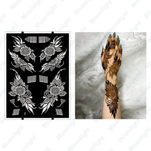 Tatuajes Temporales de Henna con Diseño de Flores, Material de PVC, Diseño Versátil de Tatuajes de Henna - Product Image 3