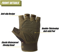 Guantes tácticos sin dedos para deportes al aire libre, guantes de escalada para ciclismo, ligeros, transpirables, con logotipo OEM personalizado y pantalla táctil