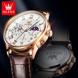 Reloj de Cuarzo para Hombre 2893 OEM, Personalizado, de Marca, con Fase Lunar, Luminoso, Cronógrafo, Resistente al Agua, de Lujo - Product Image 5
