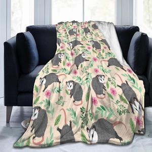 Floral Flannel <b>Blanket</b> Throw <b>Blanket</b> Nap <b>Blanket</b> Reversible Cozy Warm for Home Office Nap Custom Print Wholesale YH-MT-324 - Product Image 3