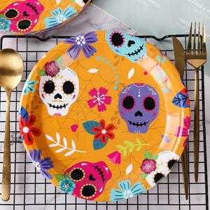 Platos <span class=keywords><strong>de</strong></span> fiesta del Día <span class=keywords><strong>de</strong></span> los <span class=keywords><strong>muertos</strong></span>, suministros <span class=keywords><strong>de</strong></span> fiesta del Día <span class=keywords><strong>DE</strong></span> LOS <span class=keywords><strong>Muertos</strong></span>, vajilla desechable para Fiesta Mexicana, Carnaval, vacaciones - Product Image 4