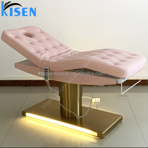 Kisen Best Price 4 Motors Electric Adjust Legrest <b>Backrest</b> Overall Lifting with LED Light High-end Beauty <b>Bed</b> - Product Image 1