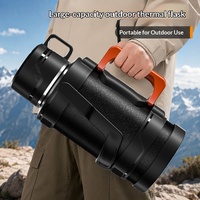 Thermos en acier inoxydable à double paroi de grande capacité 6200 ml avec poignée et couvercle, portable pour le camping, la maison, le bureau et l'extérieur