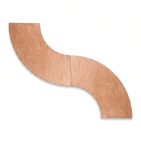 Table pliante en bois en forme de S, modulaire, pour banquet, mariage, événement de restauration