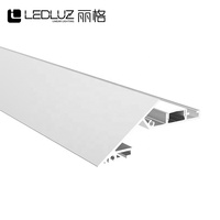 Profilé en aluminium LED encastrable à bord tranchant pour éclairage de plafond en cloison sèche de 1/2 po, canal pour bande COB de 13 mm
