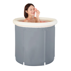 75*75cm <span class=keywords><strong>bain</strong></span> chaud <span class=keywords><strong>bain</strong></span> de glace gonflable pliable portable assis baignoire - Product Image 3