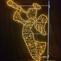 Lampe de décoration extérieure LED étanche IP65 pour poteau de rue, style libre, thème Noël, éclairage paysager urbain nocturne