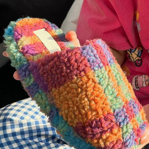 Pantuflas de interior para <span class=keywords><strong>mujer</strong></span> con suela antideslizante silenciosa, de felpa, tejido tipo nube, <span class=keywords><strong>cerradas</strong></span>, con plataforma. - Product Image 5