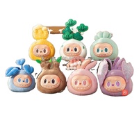 Labubu Monsters PVC Boîte à visage aveugle en vinyle pour Pop Mart Series Mystery Box Cute Desktop Decorations Funny Dolls Gifts