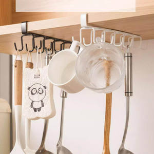 Crochet de <span class=keywords><strong>cuisine</strong></span>, étagère de rangement pour tasses, étagère suspendue pour <span class=keywords><strong>armoire</strong></span>, crochet pour <span class=keywords><strong>armoire</strong></span> pour accrocher des tentures, crochet d'<span class=keywords><strong>armoire</strong></span> dissimulé - Product Image 2