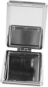 Personalized Square <b>Foldable</b> Cosmetic <b>Mirror</b> with PU Leather & Stainless Steel Frame Pocket Size - Product Image 3