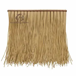 Thatched Thatch High Quality Waterproof Synthetic Palm Artificial Wheat Straw Thatched Roof Gazebo Balinese Hut Roof Thatch