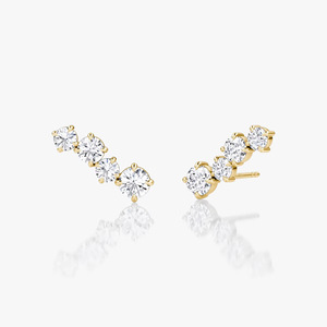Factory Direct Supply 14K Gold Filled Round Cut VVS GRA Moissanite Jewelry daily wear <b>Stud</b> <b>earrings</b> for college girls - Product Image 4