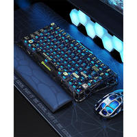 Teclado Mecánico Transparente GravaStar Mercury K1 Lite 75% Tri-Modo, Gasket, Hot Swappable, RGB, 4000mAh, para Juegos de PC
