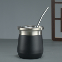 2026 Emerit Style Argentin avec Logo Personnalisé, Tasse à Yerba Maté à Double Paroi, avec Bombilla et Brosse de Nettoyage pour la Vente en Gros