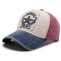 Gorras de Béisbol Retro de 6 Paneles con Insignia Impresa, Paneles Laterales de Algodón Sólido, Logotipo Personalizado, Hebilla Metálica, Algodón Lavado, OEM ODM al por Mayor