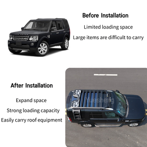 Accessoires de toit de voiture en alliage d'aluminium pour Land Rover Discovery 3 4 <span class=keywords><strong>5</strong></span>, <span class=keywords><strong>porte</strong></span>-bagages de toit de voiture tout-terrain 4x4 - Product Image 6