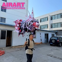 Marionnette gonflable de lion-fish colorée sur mesure, gonflable et portable