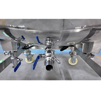 Machine à mélanger le gel alcoolisé 300L avec pièces de contact en SUS316L, homogénéisateur à cisaillement élevé et système de chauffage et de refroidissement
