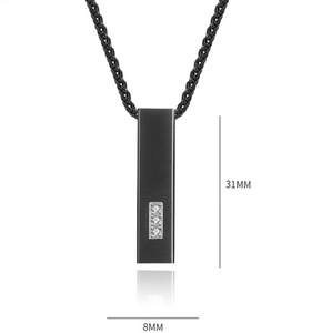 Pabrik grosir 316L baja tahan karat CZ Kristal kremasi guci liontin tulang tempat abu Mini kenang-kenangan 24 "inci kalung - Product Image 3