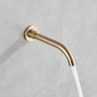 Robinet de douche encastré en laiton doré brossé, pommeau de douche pluie 8-16 pouces, mitigeur mural, certifié CE, personnalisable, vente en gros
