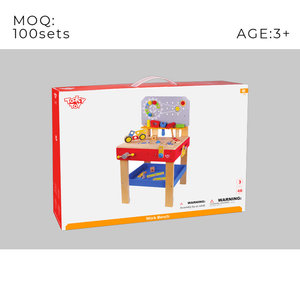 Los niños de madera práctico banco de trabajo con herramientas de construcción de juguete - Product Image 5