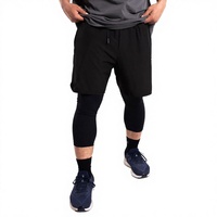 Shorts de bain pour hommes en maille extensible 4 directions, coupe mi-taille, séchage rapide, imperméables, couleur unie, style urbain, pour le surf et la natation, vente en gros personnalisée