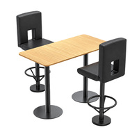 Tabouret de bar en métal personnalisé, chaise de restaurant moderne, mobilier durable et élégant pour cuisine, salle à manger, hôtel, bar, parc, villa, centre commercial, rond