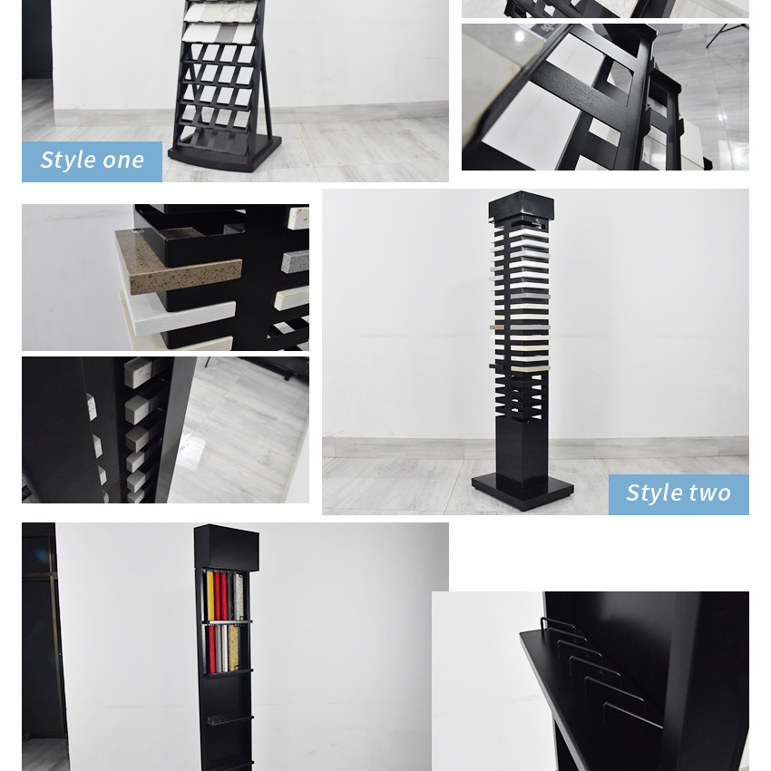 Showroom Steel Stone Standing Showing Marble Ceramic Factory Tower Type Sample Quartz Tile Floor Stand Granite Display Rack