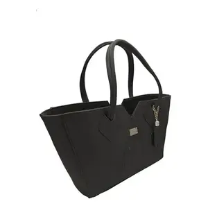 Bolso de Mano Fana Lorena de Cuero Vacuno Negro con Dos Asas, Forro de Cuero Genuino, Estilo Vintage, Bolso Tote para Mujer, Uso Diario - Product Image 4