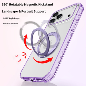 <span class=keywords><strong>Coque</strong></span> transparente anti-jaunissement pour <span class=keywords><strong>iPhone</strong></span> 17 <span class=keywords><strong>Pro</strong></span> <span class=keywords><strong>Max</strong></span>, <span class=keywords><strong>coque</strong></span> de protection magnétique en acrylique transparent avec béquille anti-rayures - Product Image 1