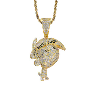 Nuova Collana Hip Hop con Ciondolo Anime Rebel Family Protagonist, Micro Zirconi, Accessori Gioielli, Regalo per Feste - Product Image 1