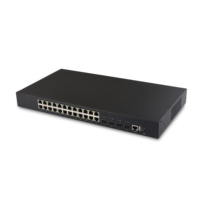 Switch Ethernet Fibre Géré pour Entreprises avec 4 Emplacements SFP+ 1G/10G et 24 Ports PoE 10/100/1000Base-TX L3