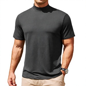 Men Short Sleeve <b>Mock</b> <b>Neck</b> T Shirt Lightweight Casual <b>Top</b> Wholesale Supplier - Product Image 1