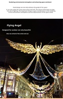 Lampadaires en forme d'ailes d'ange en fer forgé IP65, tension universelle 111-240V, pour aménagement paysager extérieur, usage piétonnier, centres commerciaux
