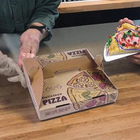 Caja de cartón para pizza corrugada gruesa personalizable de 6, 7, 8 y 9 pulgadas, cono de 2mm de espesor, materiales reciclados, caja de cartón para pizza personalizada