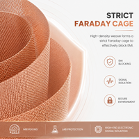 Tissu de blindage pour salle de résonance magnétique hospitalière, cage de Faraday anti-signaux, maille de cuivre tissée