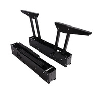 Table basse multifonctionnelle avec plateau relevable en fer, charnière à fermeture douce, mécanisme de pliage, support de rangement, cadre de levage, bureau