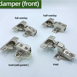 Charnières de meuble à bras court de 35 mm avec amortisseur à fermeture douce, charnières hydrauliques modernes pour cuisine, salon, bureau à domicile, entrepôt - Product Image 2
